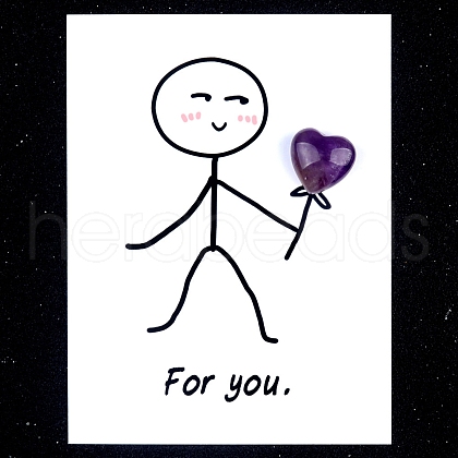 Natural Amethyst Heart Display Decorations PW-WGB97A3-06-1