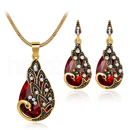 Alloy Rhinestone Jewelry Sets FS-WG746AE-01-1