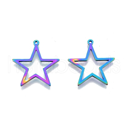 Ion Plating(IP) 201 Stainless Steel Pendants STAS-N098-096M-1