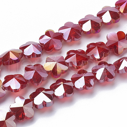 Electroplate Glass Beads EGLA-Q091-14mm-C13-1
