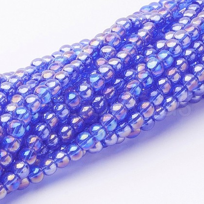 Glass Bead Strands GR6mm-23Y-AB-1