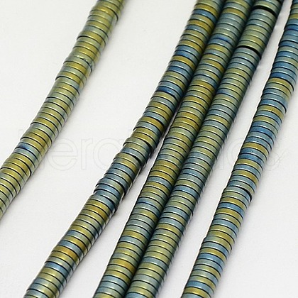 Electroplate Non-magnetic Synthetic Hematite Beads Strands G-J164B-4mm-08-1
