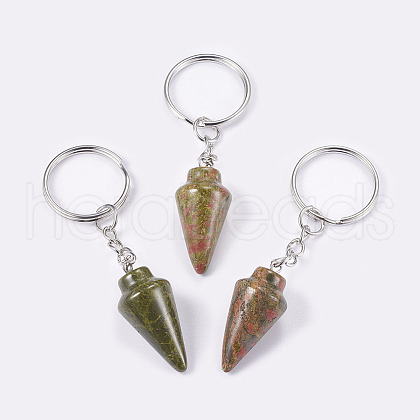 Natural Unakite Keychain KEYC-P041-A01-1