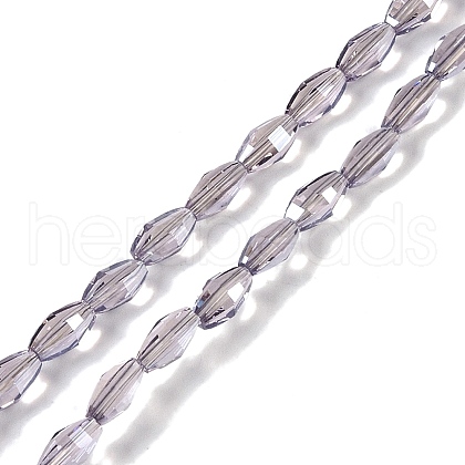 Electroplate Glass Beads Strands GLAA-Q101-03B-PL01-1