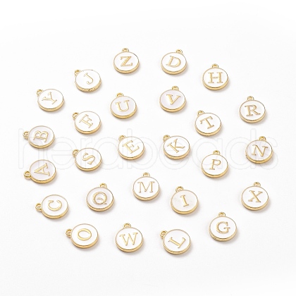 Initial Letter A~Z Alphabet Enamel Charms ENAM-X0018-07-1