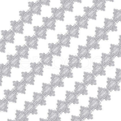 Polyester Lace Ribbons OCOR-WH0082-20B-1