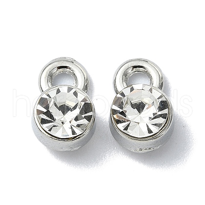 Rack Plating Alloy Rhinestone Charms FIND-M014-16B-P-1