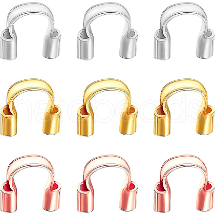 BENECREAT 3 Colors 90PCS Brass Wire Guardian KK-BC0002-42-NF-1