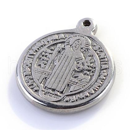 Non-Tarnish 304 Stainless Steel Pendants STAS-S047-006-1