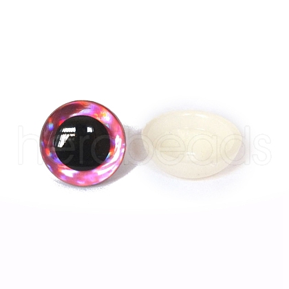 Half Round ABS Plastic Doll Craft Eyes PW-WG10432-03-1