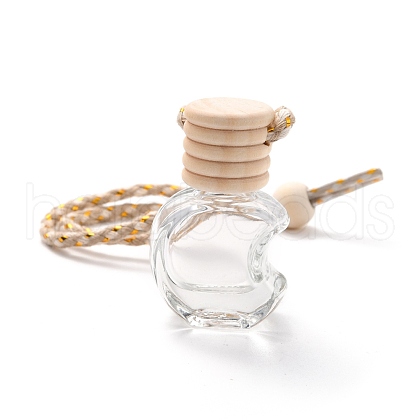 Empty Glass Perfume Bottle Pendants HJEW-C009-02-1