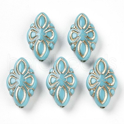 Plating Acrylic Beads OACR-S029-111-1