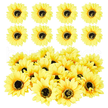 CRASPIRE 20Pcs Cloth Sunflower AJEW-CP0001-83-1