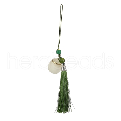Resin Lotus Incense Balls Pendant Decorations HJEW-D300-01A-02PG-1