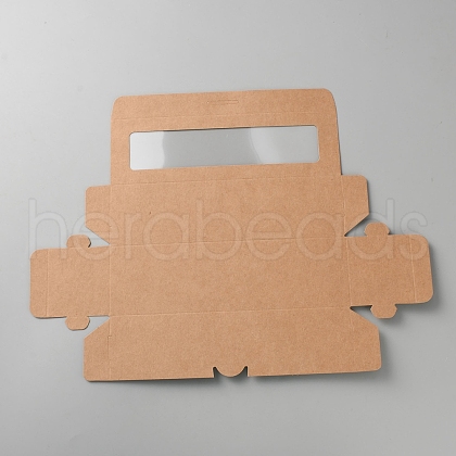 Paper with PVC Cake Pop Holder Box CON-WH0112-002B-1