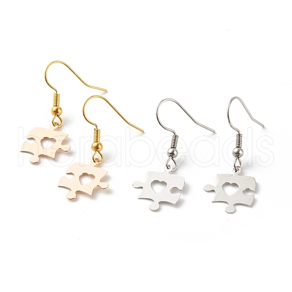 Brass Best Friend Dangle Earrings Sets for Friendship Gifts EJEW-JE04545-1