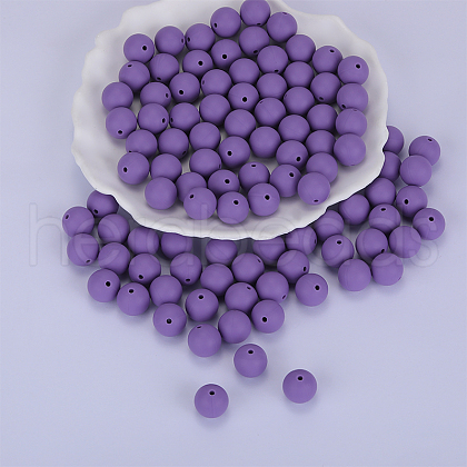 Round Silicone Focal Beads SI-JX0046A-109-1