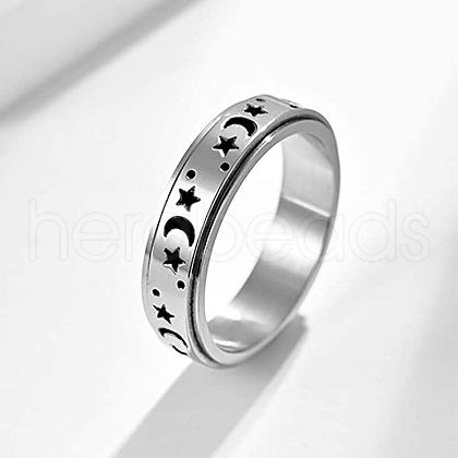 201 Stainless Steel Rotatable Finger Rings FS-WG1BCD7-01-1