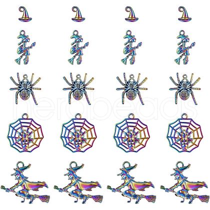 CHGCRAFT 20Pcs 5 Style Plated Alloy Pendants FIND-CA0005-72-1