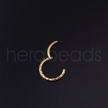 316L Surgical Stainless Steel Wheat Hoop Nose Rings WG7F55C-03-1