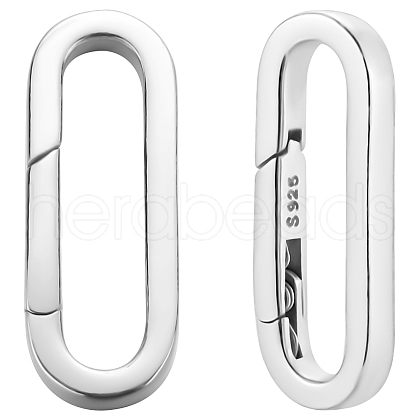 Beebeecraft 1Pc 925 Sterling Silver Spring Gate Rings FIND-BBC0003-39-1
