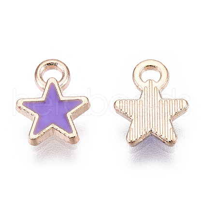 Alloy Enamel Star Charms ENAM-N054-69A-NR-1