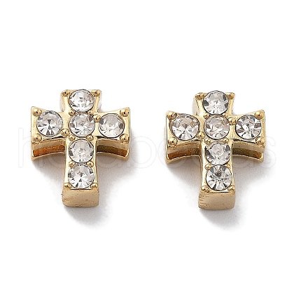 PVD Vacuum Plating 304 Stainless Steel Crystal Rhinestone Beads SATS-R130-02G-02-1