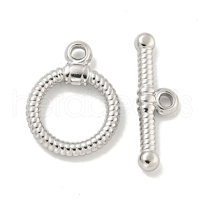 Non-Tarnish 304 Stainless Steel Toggle Clasps STAS-L278-004P-1