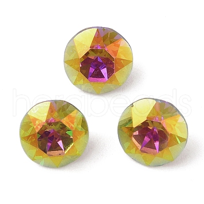 Glass Rhinestone Cabochons RGLA-L029-09B-VRLA-1