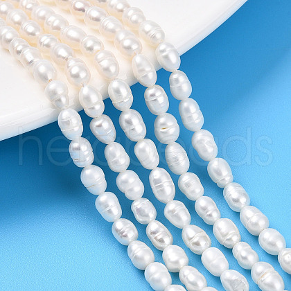 Natural Cultured Freshwater Pearl Beads Strands PEAR-N012-03R-01-1