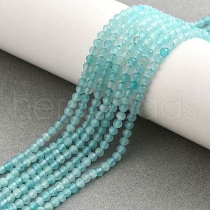 Natural Amazonite Beads Strands G-V001-A01-3mm-1