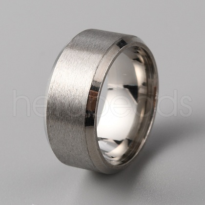 201 Stainless Steel Plain Band Ring for Women RJEW-WH0010-06A-MP-1