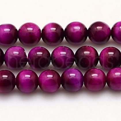 Natural Tiger Eye Beads Strands G-G448-6mm-17A-1