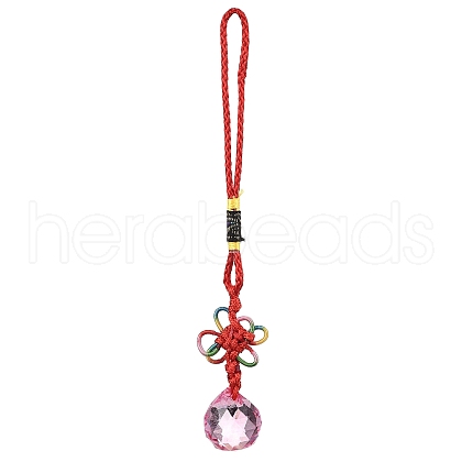 Glass Round Ball Hanging Ornaments HJEW-Z006-01C-1
