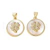 Brass Micro Pave Cubic Zirconia Pendants KK-U070-12A-G-1