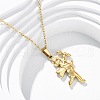 Cupid 304 Stainless Steel Pendant Necklaces NJEW-H059-26G-1