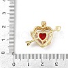 Brass Micro Pave Clear Cubic Zirconia Pendants KK-R226-04G-3
