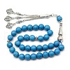 Sky Blue Synthetic Turquoise Beaded Wrap Bracelet EY5612-4-1