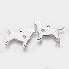 Non-Tarnish 201 Stainless Steel Puppy Pendants STAS-Q201-T431-2