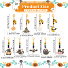 ANATTASOUL Halloween Theme Alloy Enamel Pendant Decorations HJEW-AN0001-02-2