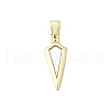 Arrowhead Shape Brass Pendants KK-V010-13G-1