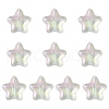 Transparent Spray Painted Glass Beads GLAA-FS0001-61-7