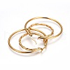 304 Stainless Steel Hoop Earrings EJEW-F188-19G-2