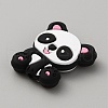 Panda Silicone Beads SIL-WH0002-82C-2