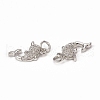 Brass Micro Pave Cubic Zirconia Pendants KK-E068-VB295-3