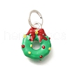 Christmas Theme Brass Enamel Charms KK-R212-15F-P-1