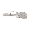 Guitar Alloy Rhinestone Musical Instruments Brooches JEWB-S023-03D-2