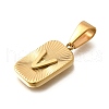 304 Stainless Steel Pendants STAS-S161-01V-G-2