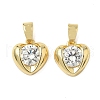 Brass Micro Pave Cubic Zirconia Pendants KK-K293-47A-G-1