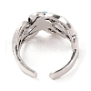 Oval Synthetic Turquoise Cuff Rings RJEW-B107-11AS-4